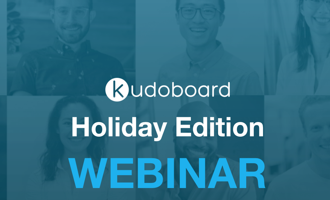 kudoboard employee engagement webinar promo graphic